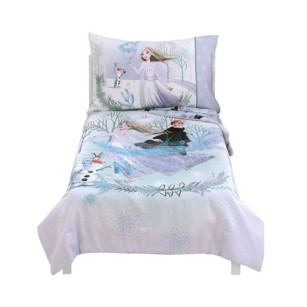 Frozen - 4pc Frozen 2 'Royally Cool' Toddler Bed Set White